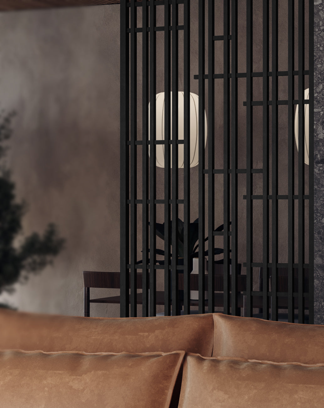 Japandi Roomdivider Higashi ™ ~ Zwart