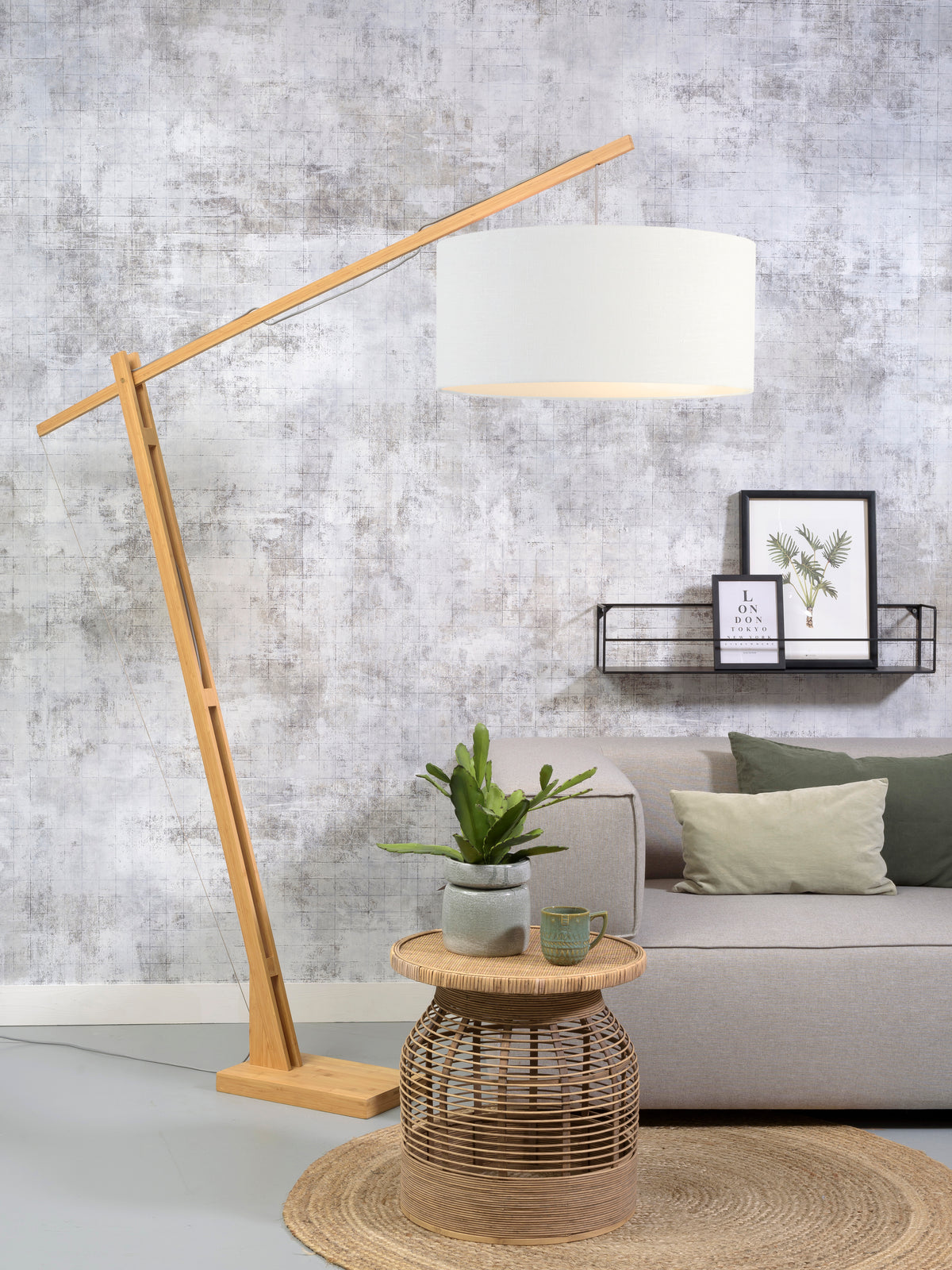 Vloerlamp Montblanc L Wit