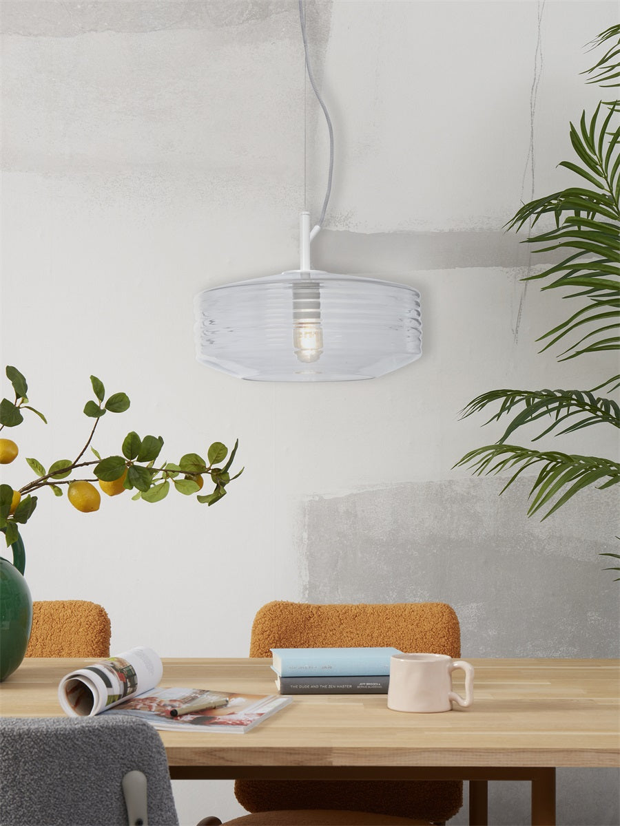 Hanglamp Verona Ribbel Transparant
