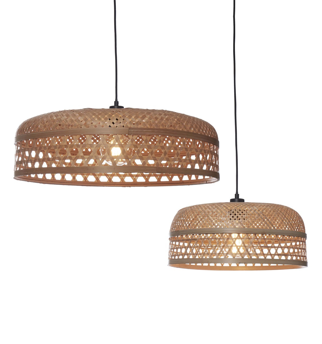 Hanglamp Ubud Naturel set van 2