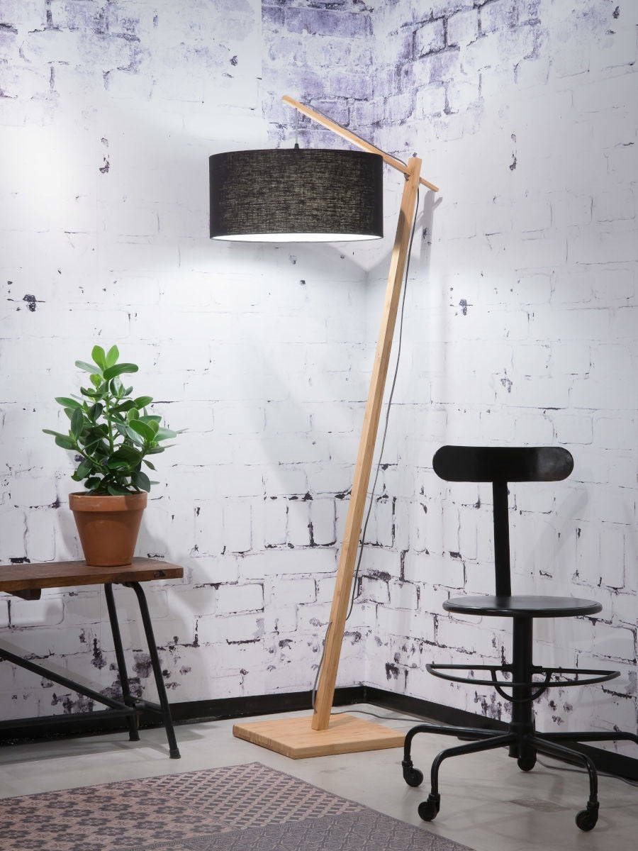 Vloerlamp Andes Naturel/Zwart