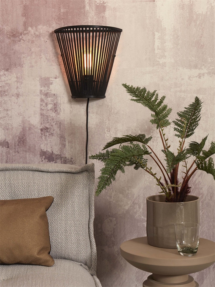 Wandlamp Merapi Zwart