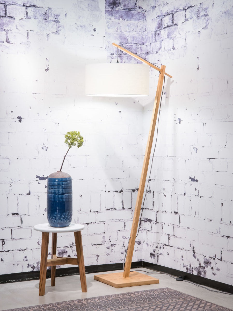 Vloerlamp Andes Naturel/Wit
