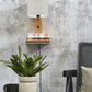 Wandlamp Andes Naturel/Licht Linnen met plank