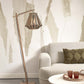 Vloerlamp Merapi Zwart/Naturel