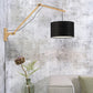 Wandlamp Andes L Naturel/Zwart