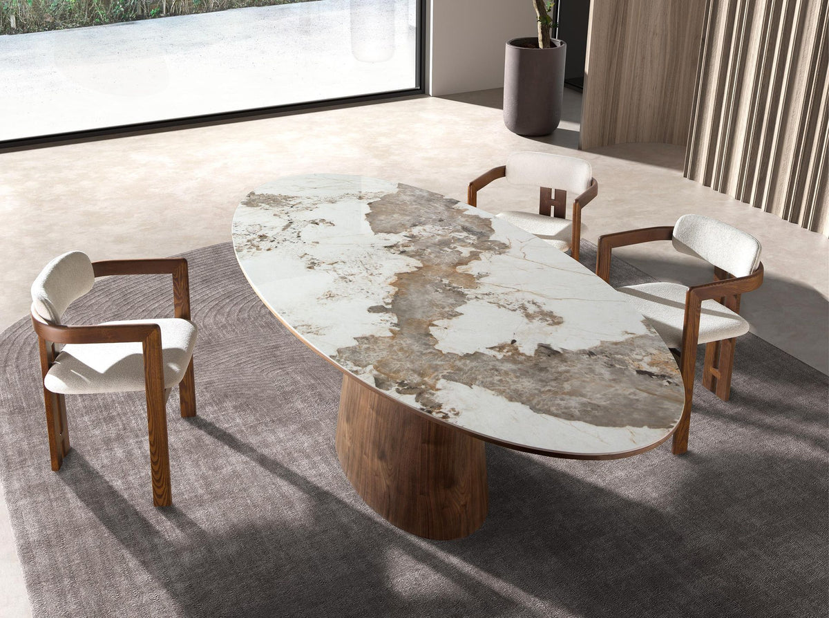 Japandi Vergadertafel Harima ™ ~ Keramisch