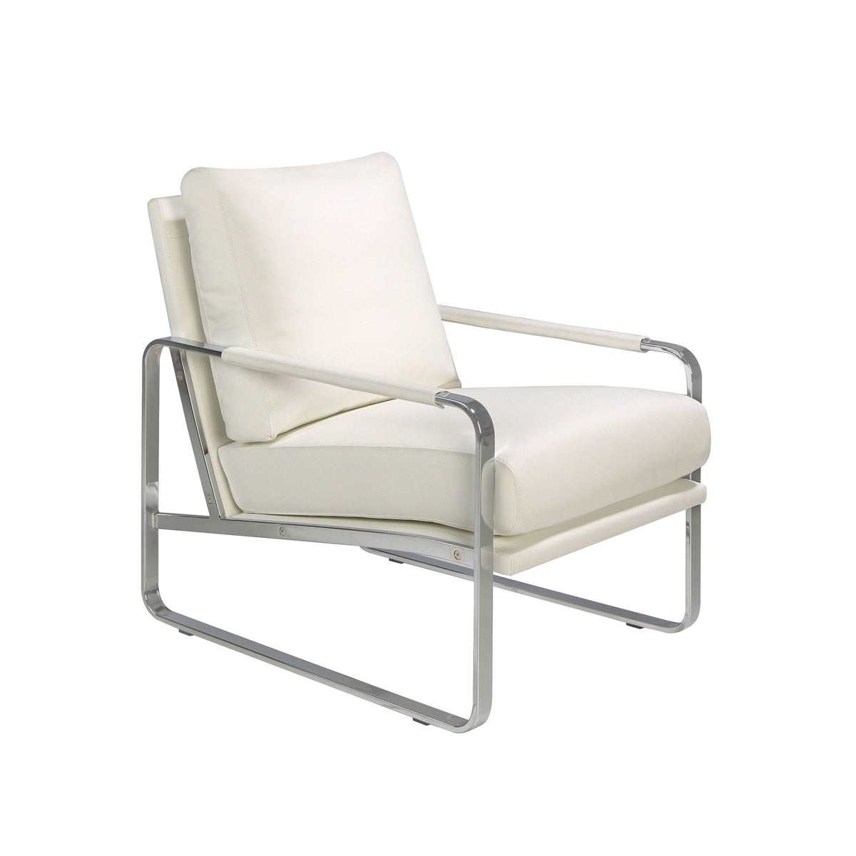 Japandi Luxe wachtkamerstoel Sandika ™ ~ Wit