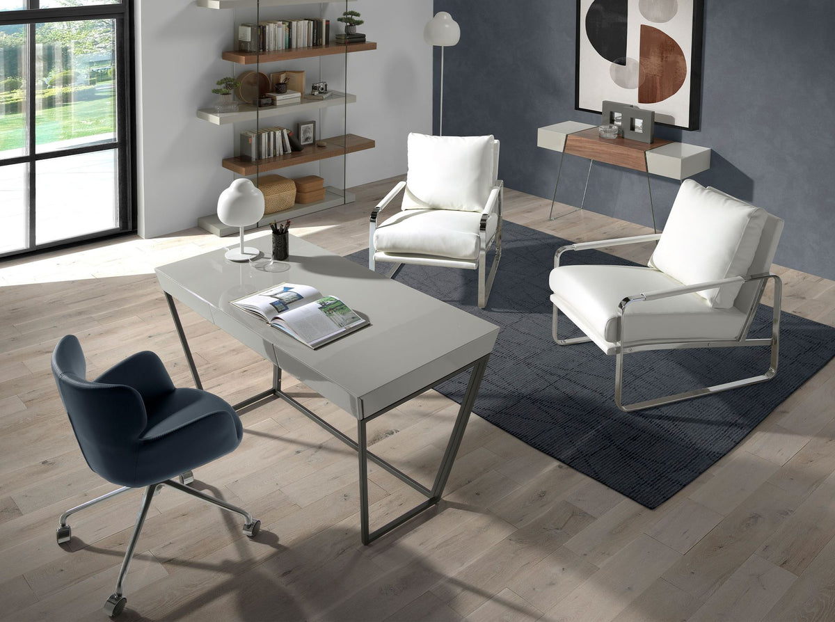 Japandi Luxe wachtkamerstoel Sandika ™ ~ Wit