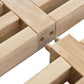 Houten roomdivider met twee gekoppelde delen in XL-formaat, van blank gelakt massief eiken voor een strakke, natuurlijke uitstraling