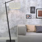 Vloerlamp Andes Zwart/Licht Linnen