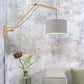 Wandlamp Andes L Naturel/Lichtgrijs